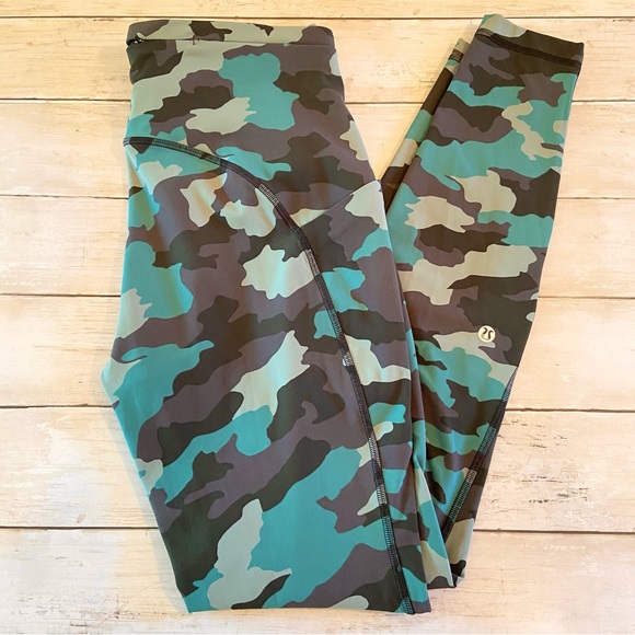 lululemon athletica Pants - Lululemon Swift Speed High-Rise Tight 28" Leggings Camo Tidewater Teal Multi 8